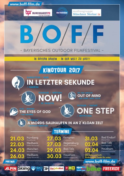Filmplakat BOFF - Bayerisches Outdoor Filmfestival
