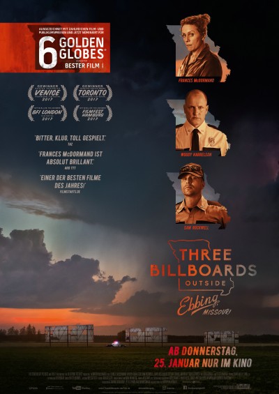 Filmplakat Three Billboards Outside Ebbing, Missouri