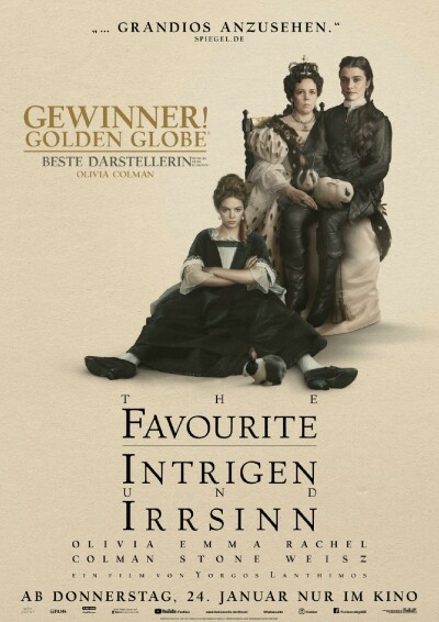 Filmplakat The Favourite - Intrigen und Irrsinn